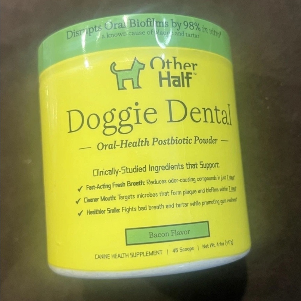 Dog Dental Powder Bacon Flavor Plaque Tartar Fresh Breath Dogs New Oral Health